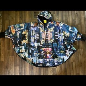 MAXJENNY!
Geometric Print Shower Jacket One Size front pockets NWOT